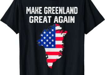 Make Greenland Great Again American Flag USA T-Shirt