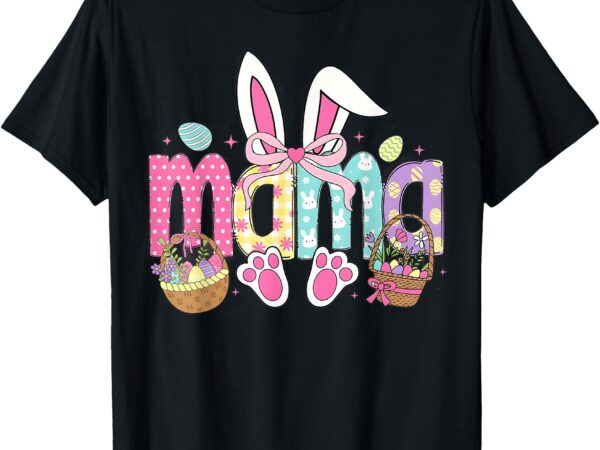 Mama bunny easter coquette bow t-shirt