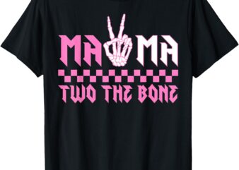 Mama Of The Bad Two the Bone Birthday 2 Years Old Birthday T-Shirt_1