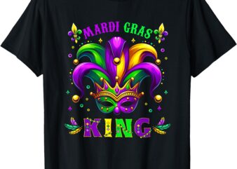 Mardi Gras King Fun Mardi Gras Carnival 2025 Gift Men Boy T-Shirt