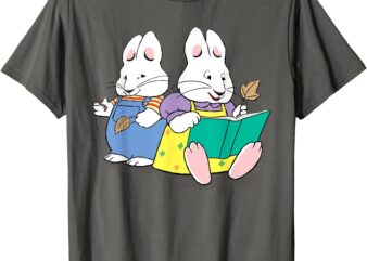 Max And Ruby Read A Book Cute Design Bookish Reading T-Shirt