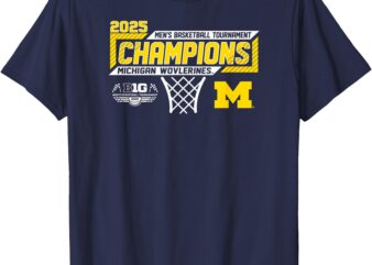 Michigan Wolverines Men’s Basketball Big Ten Champs 2025 T-Shirt