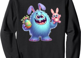 Monster with Easter Bunny Sweatshirt