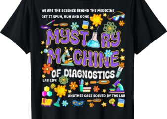 Mystery Machine of Diagnostics Lab Week 2025 Med Lab Tech T-Shirt