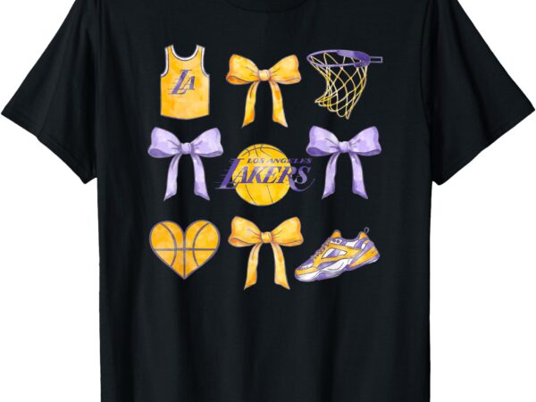 Nba los angeles lakers bow grid t-shirt