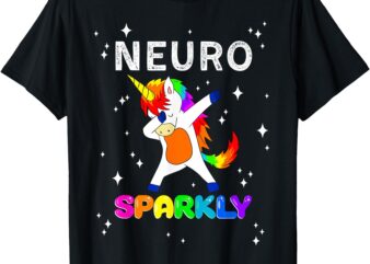 Neurodivergent Neurosparkly Neurodivergence Unicorn ADHD ASD T-Shirt