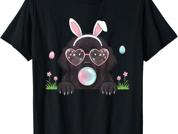 Newfoundland bunny bubble gum easter day womens mens kids t-shirt