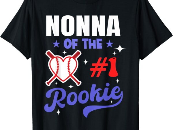 Nonna of rookie 1st baseball birthday party theme matching t-shirt