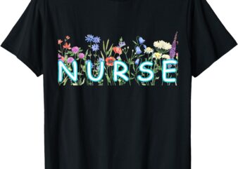 Nurse Life Spring Office Theme Design T-Shirt