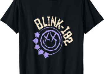 Official Blink-182 Purple Smiley Logo T-Shirt