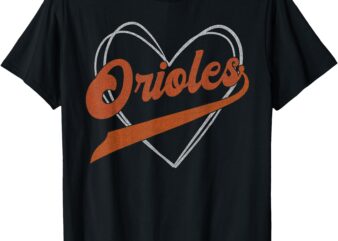 Orioles Heart Name Vintage Retro Gift Men Women Boy Girl T-Shirt