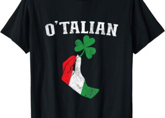 O’talian shamrock st patrick’s day italy flag Clover T-Shirt