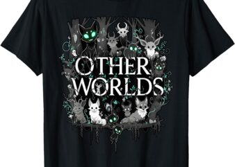 Other Worlds_ Feline Creatures With Glowing Eyes T-Shirt