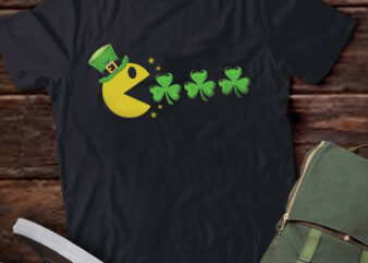 PA115-Retro St Patricks Day Eating Shamrock Gamer