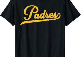 Padres Nickname T-shirt For Women Men Kids Yellow Graphic T-Shirt