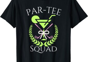 Par Tee Squad Martini Cocktails Golf Drinking Matching T-Shirt