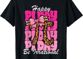 Pi Day Coquette Bow Leopard Women Kids Toddler Math Teacher T-Shirt