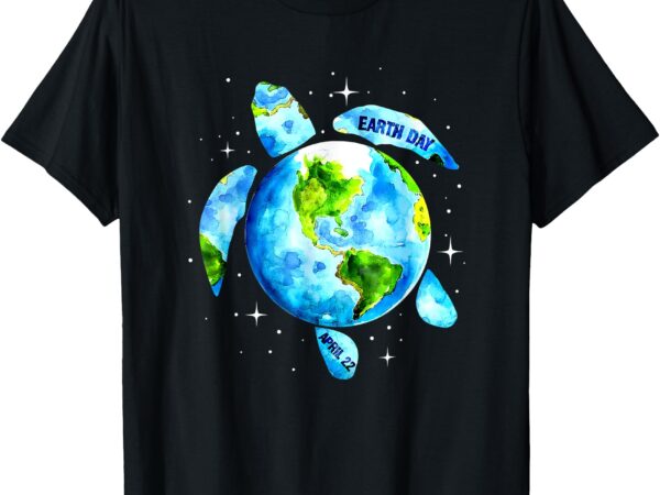 Earth day restore earth sea turtle art save the planet t-shirt