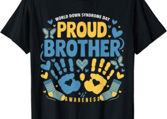 Proud Brother T21 World Down Syndrome Awareness Day Ribbon T-Shirt