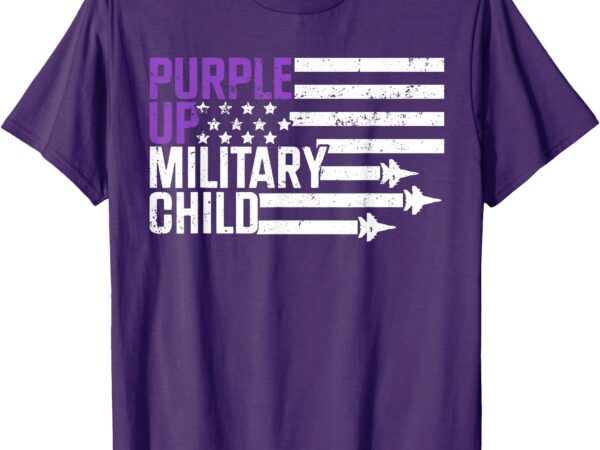 Purple up military child flag purple up for military kids t-shirt