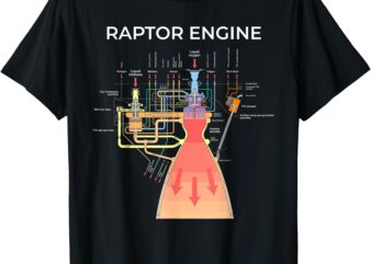 Raptor Engine Rocket Scientist T-Shirt