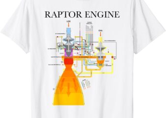 Raptor Engine Rocket T-Shirt