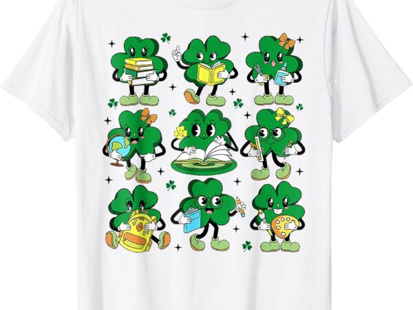 Reading shamrock st patricks day irish teacher t-shirt