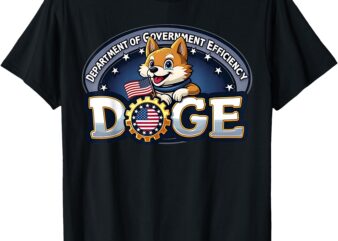 Real USA Flag DOGE Crypto Meme Dept of Government Efficiency T-Shirt