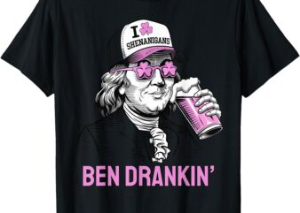 Retro Ben Drankin Irish Ben Franklin Saint Patricks Day T-Shirt