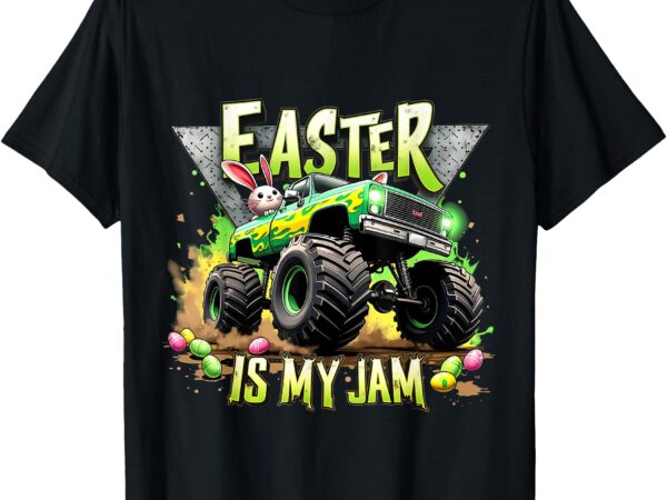 Retro easter is my jam monster truck off-road fun graphic t-shirt