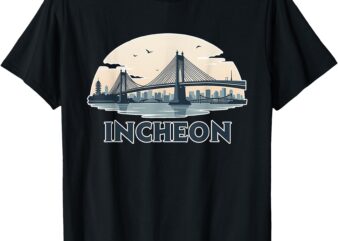 Retro Incheon Landscape Vintage Souvenir T-Shirt