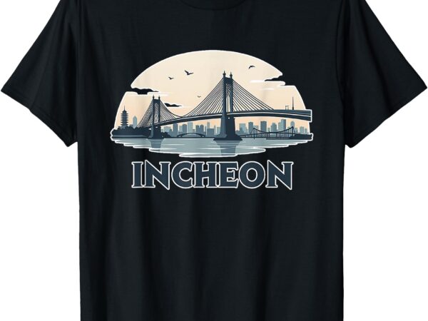 Retro incheon landscape vintage souvenir t-shirt