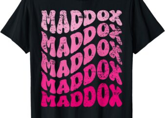 Retro Maddox First Name Personalized Maddox Groovy Vintage T-Shirt