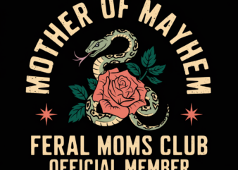 Retro Mother Of Mayhem Feral Moms Club Moms Mothers Day T-Shirt lb80