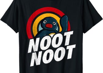 Retro Noot Funny Penguin Meme Vintage Rainbow Classic T-Shirt