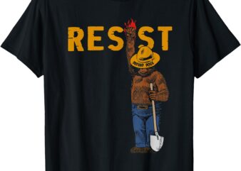 Retro Smokey The Resist Bear Funny Bear Tees T-Shirt