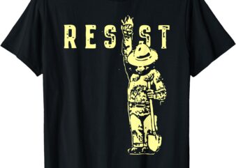 Retro Smokey The Resist Bear Women’s Men T-Shirt