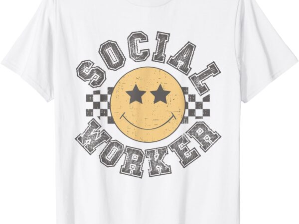 Retro social worker caseworker public servant social work t-shirt