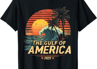 Retro Vintage Gulf Of US America 2025 American Flag Mexico T-Shirt