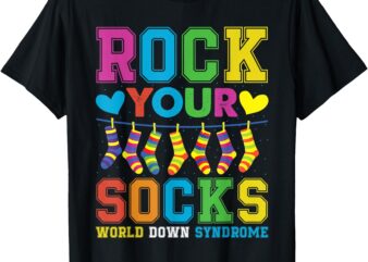 Rock Your Socks World Down Syndrome Awareness Day 2025 Kids T-Shirt