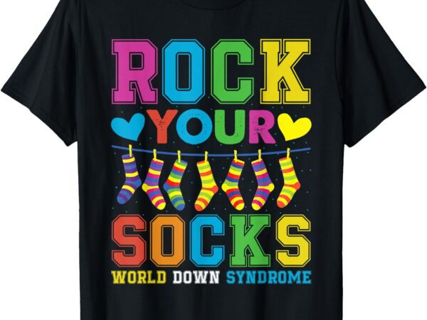 Rock your socks world down syndrome awareness day 2025 kids t-shirt