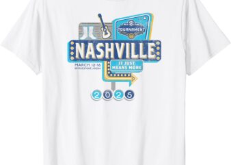 SEC Men’s Basketball Tournament 2025 Vintage Nashville White T-Shirt