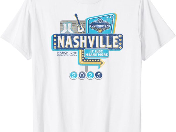 Sec men’s basketball tournament 2025 vintage nashville white t-shirt