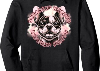 STEALING HEARTS RIPPING FARTS FUN FRENCH BULLDOG FRENCHTON Pullover Hoodie t shirt template vector