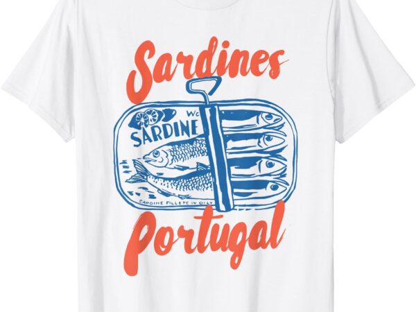 Sardines tinned fish retro graphic for men women t-shirt