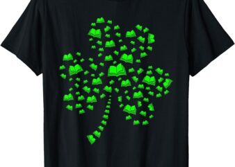 Shamrock Books Green St. Patrick’s Day Bookworm Librarian T-Shirt