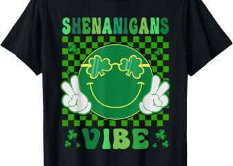 Shamrock St Patricks Day Shirts Women Men Kids Groovy Lucky T-Shirt