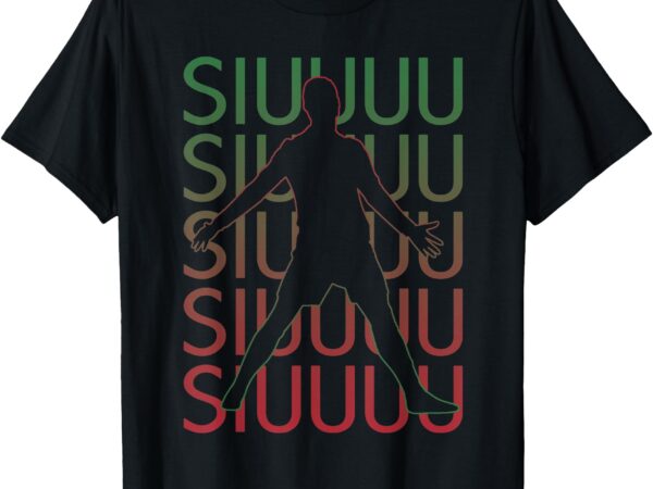 Siuuu funny soccer football boys men women soccer player t-shirt