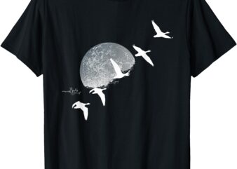 Snowgeese Silhouette & the Moon T-Shirt