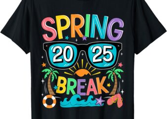 Spring Break Squad Vintage 2025 Florida Cool Sunglasses T-Shirt